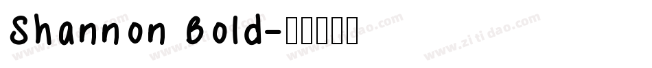 Shannon Bold字体转换